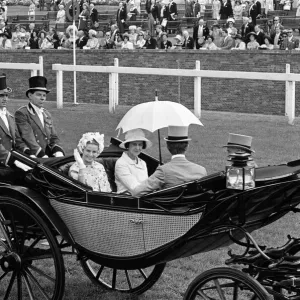 Print of Princesses at Royal Ascot, June 1966 Print of Princesses at Royal Ascot, June 1966
