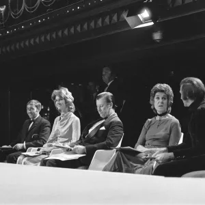 Miss United Kingdom beauty contest at Blackpool. The judges consisting of Felicity