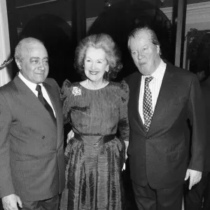 Mohamed Al Fayed with Earl Spencer and Countess Spencer 13th March 1990