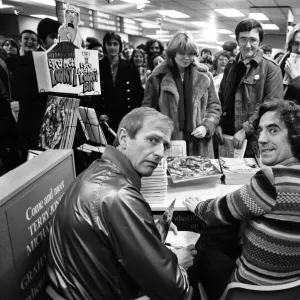 Three of the Monty Python comedy team, Graham Chapman, Terry Jones and Michael Palin