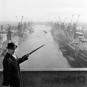 Mr Norman Packer, worker at the Dock office, at King George Dock in Hull, East Yorkshire