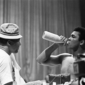 Muhammad Ali training ahead of his fight with Bugner in Las Vegas