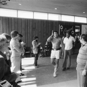 Muhammad Ali at his training camp, Concord Hotel, Catskill Mountains