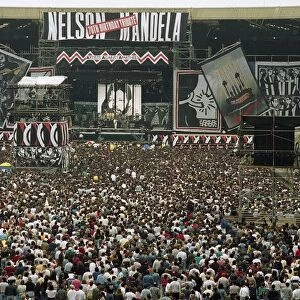Nelson Mandela 70th Birthday Tribute Concert at Wembley Stadium in London 11th June 1988