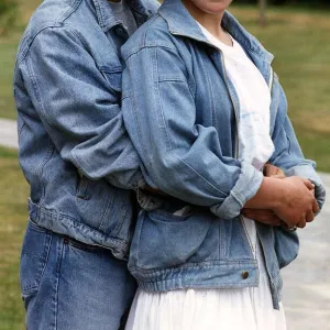 Nick Berry Actor with young fan Julie Hunt - August 1989