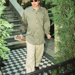 Noel Gallagher leaving his house Supernova Heights in North London