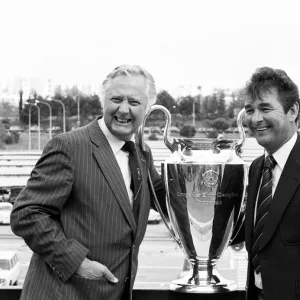 Nottingham Forest manager Brian Clough with his assistant Peter Taylor celebrating