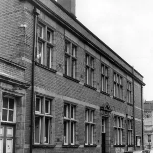 The old Police Station behind the Town Hall, Hyde, Greater Manchester. 2nd February 1989