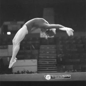 Olga Korbut training ahead of the Daily Mirror Sponsored Gymnastics World Cup at