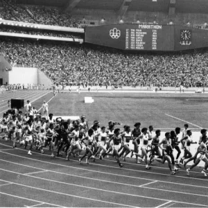 Olympic Games 1976 The start of the Marathon at the Montreal Games July 1976