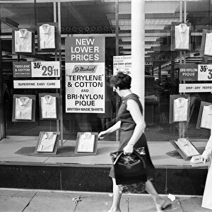 Outside a branch of Marks & Spencer. 22nd September 1966