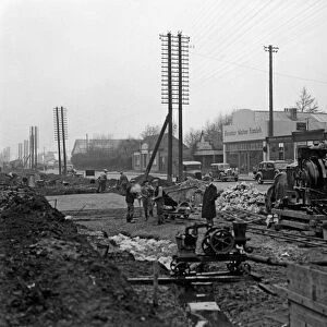 Oxford Road widening, Denham 1936
