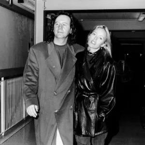 Patsy Kensit Actress and Jimm kerr the lead singer of simple minds leaving heathrow