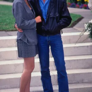 Paul Hogan actor June 1988 With actress Linda Kozlowski