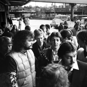 Paul McCartney arrives at the Royal Court theatre to prepare for the first Wings