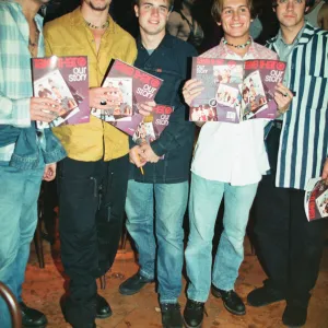 Photo shows from left to right Howard Donald, Jason Orange, Gary Barlow