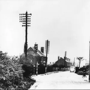 Picture shows the view looking south along Watery Lane, Quinton, across Woodgate Lane