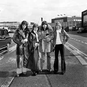 Pop Group: The Sweet pop group left Heathrow Airport for Copenhagen at the start of their