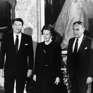 President Reagan, Margaret Thatcher, Alexander Haig American Secretary of State