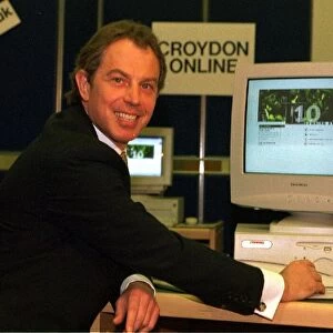 Prime Minister Tony Blair MP April 1998 launches a 10 Downing Street website as