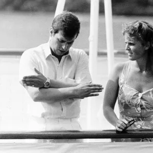 Prince Andrew Duke of York with his new wife Sarah Ferguson on their honeymoon