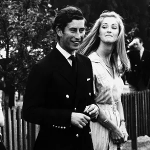 Prince Charles with his friend Penelope Eastwood at Windsor July 1975