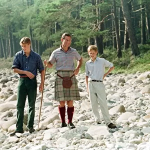 Prince Charles with sons Prince William and Prince Harry