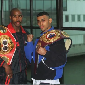 Prince Naseem Hamed And Tom Boom Boom Johnson Who Are To Fight For The Wbo Featherweight