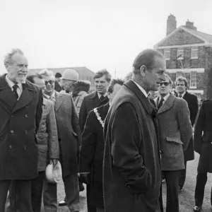 Prince Philip seen here chatting with a sea cadet whilst in Hartlepool to visit HMS