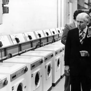 The Prince of Wales inspecting some of finished project at the Hoover factory in Merthyr