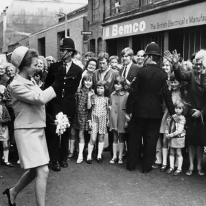 Princess Anne on walkabout in Southwark, London - June 1969