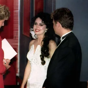 Princess Diana Meeting Singer Sarah Brightman and composer Andrew Lloyd Webber during her