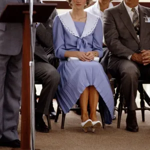 Princess Diana during the Overseas Visit to Australia. The Princess