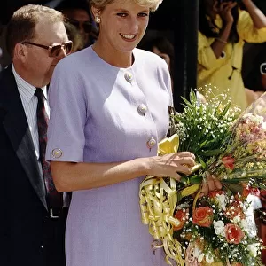 Princess Diana visits Broadwater School in Tooting, south west London