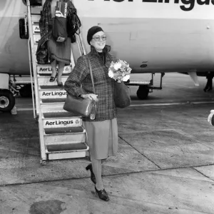 Princess Grace of Monaco arrives at Heathrow Airport after her recent visit to Ireland