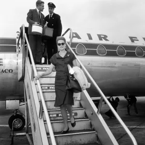 Princess Grace of Monaco arriving at London Airport. She is on her way to Ireland