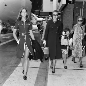 Princess Grace of Monaco at Heathrow Airport on arrival from Monaco