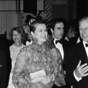 Princess Grace of Monaco with Prince Philip, at a dinner at the Sporting Casino