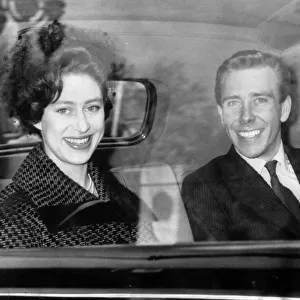 Princess Margaret and her husband Lord Snowdon / Anthony Armstrong Jones return to
