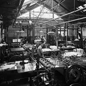 The print room at King and Hutchings Uxbridge. Circa 1929