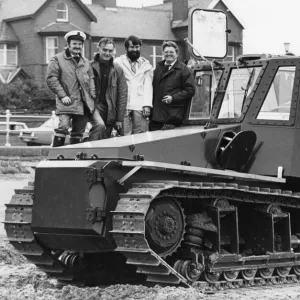 Prototype lifeboat launching tractor being tested by the Hoylake lifeboat crew