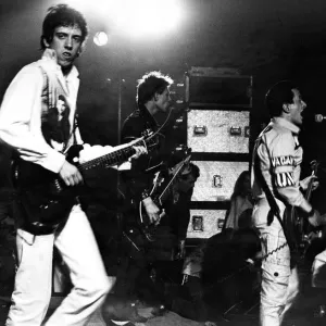 The punk rock group The Clash in concert at the Students Union