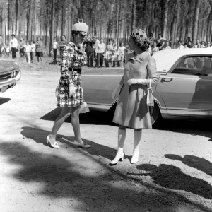 Queen Elizabeth II And Princess Anne on a Royal tour of Canada in 1970