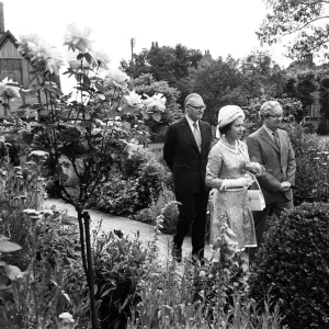 Queen Elizabeth II visits Halls Croft, Stratford-upon-Avon, Warwickshire