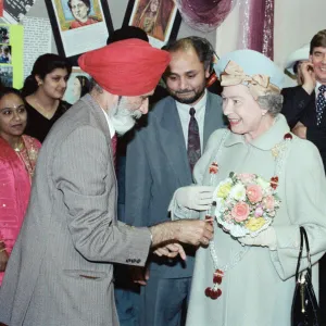 Queen Elizabeth II visits Leicester. 9th December 1993