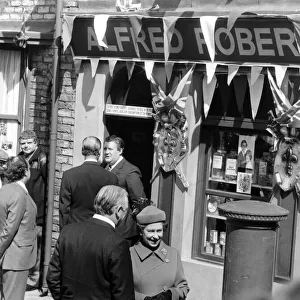 Queen Elizabeth II visits the new set of Coronation Street, Manchester