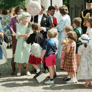 Queen Elizabeth The Queen Mother celebrates her 95th birthday at Clarence House