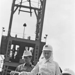 Queen Elizabeth visits visiting Silverwood Colliery, near Rotherham, South Yorkshire