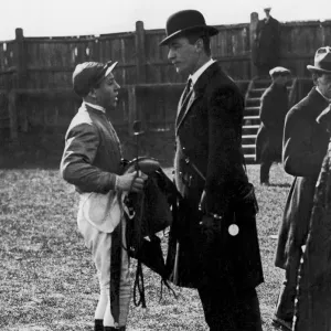 Racehorse trainer Stanley Wootton (right) seen here with apprentice jockey Charlie Smirke