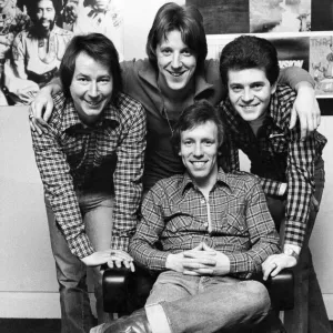 Racey pop group at the EMI offices London January 1979 P005576